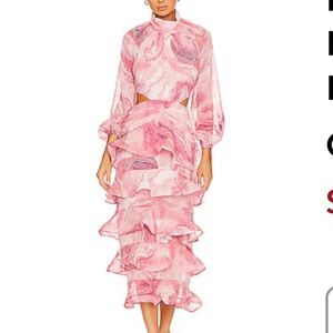 Elliatt Pink Floral Maxi Dress